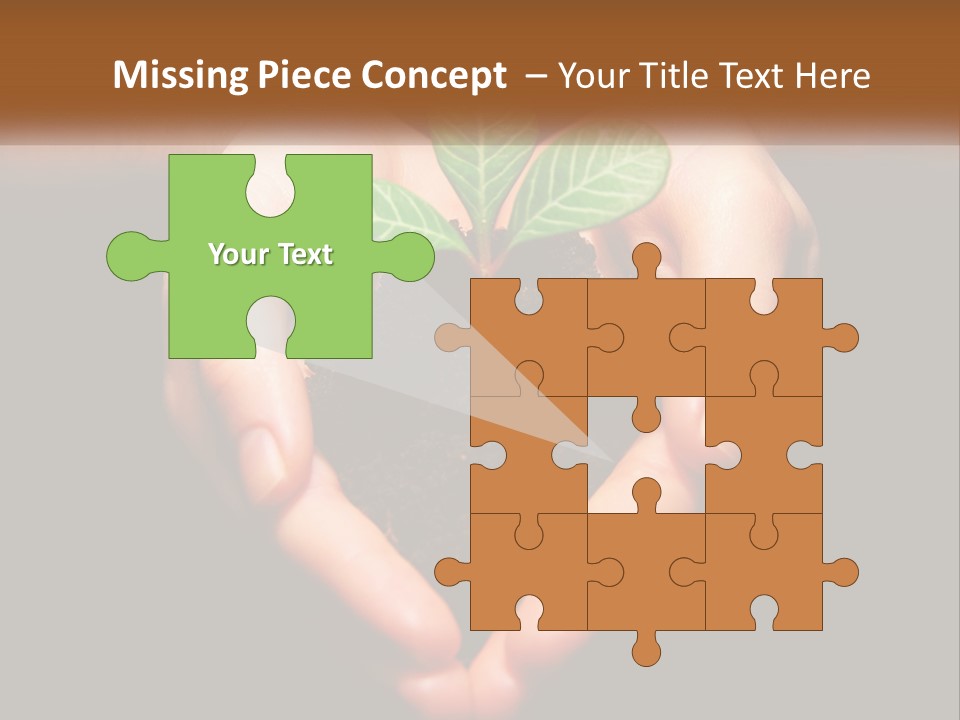 Hand Growing Stem PowerPoint Template