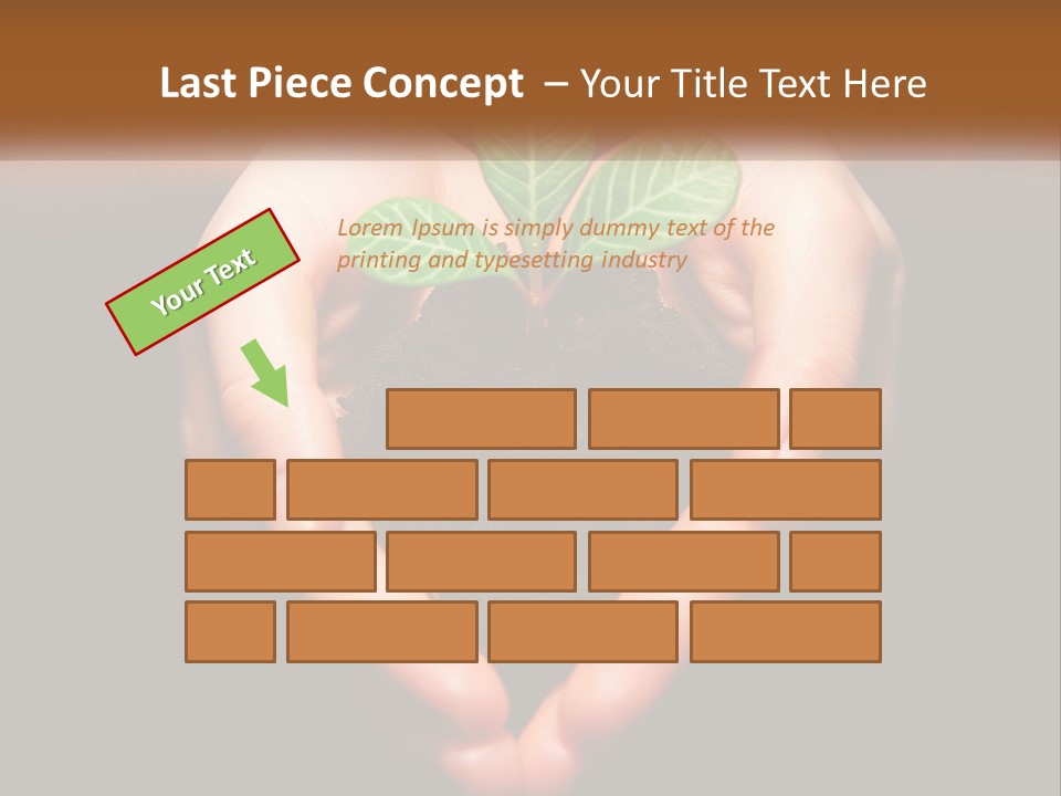 Hand Growing Stem PowerPoint Template