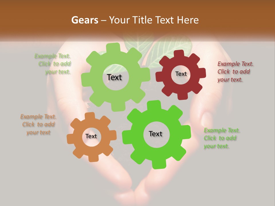 Hand Growing Stem PowerPoint Template