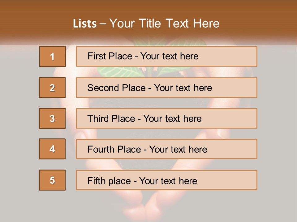 Hand Growing Stem PowerPoint Template
