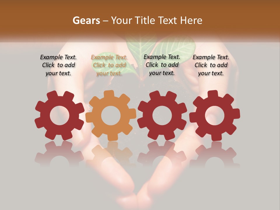 Hand Growing Stem PowerPoint Template