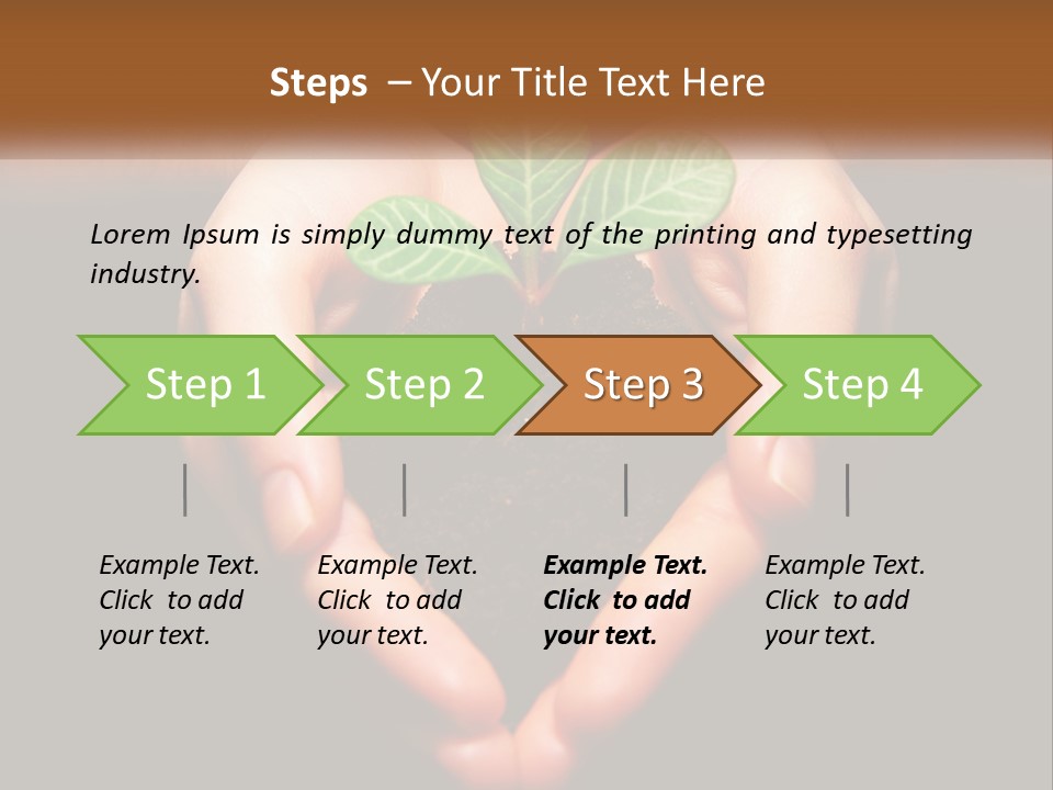 Hand Growing Stem PowerPoint Template