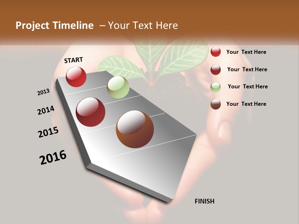 Hand Growing Stem PowerPoint Template