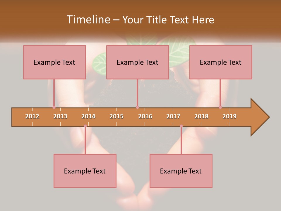 Hand Growing Stem PowerPoint Template