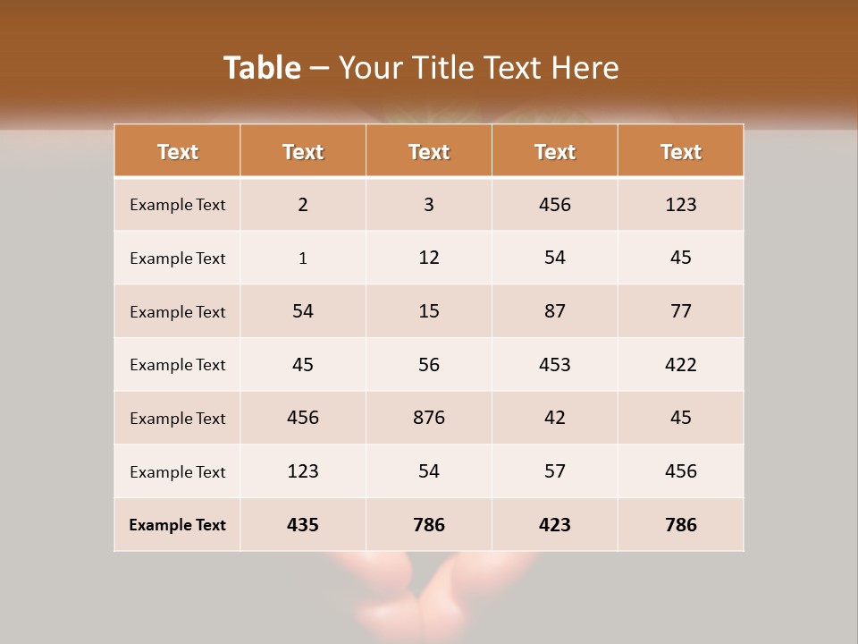 Hand Growing Stem PowerPoint Template