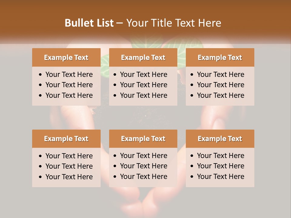 Hand Growing Stem PowerPoint Template