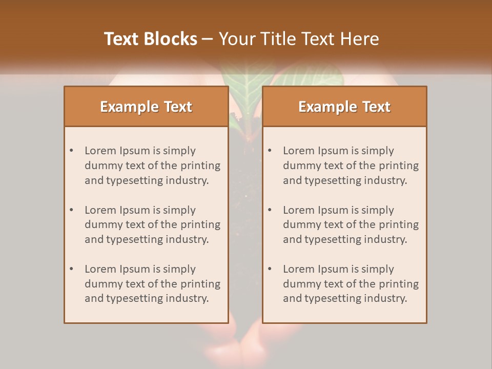 Hand Growing Stem PowerPoint Template