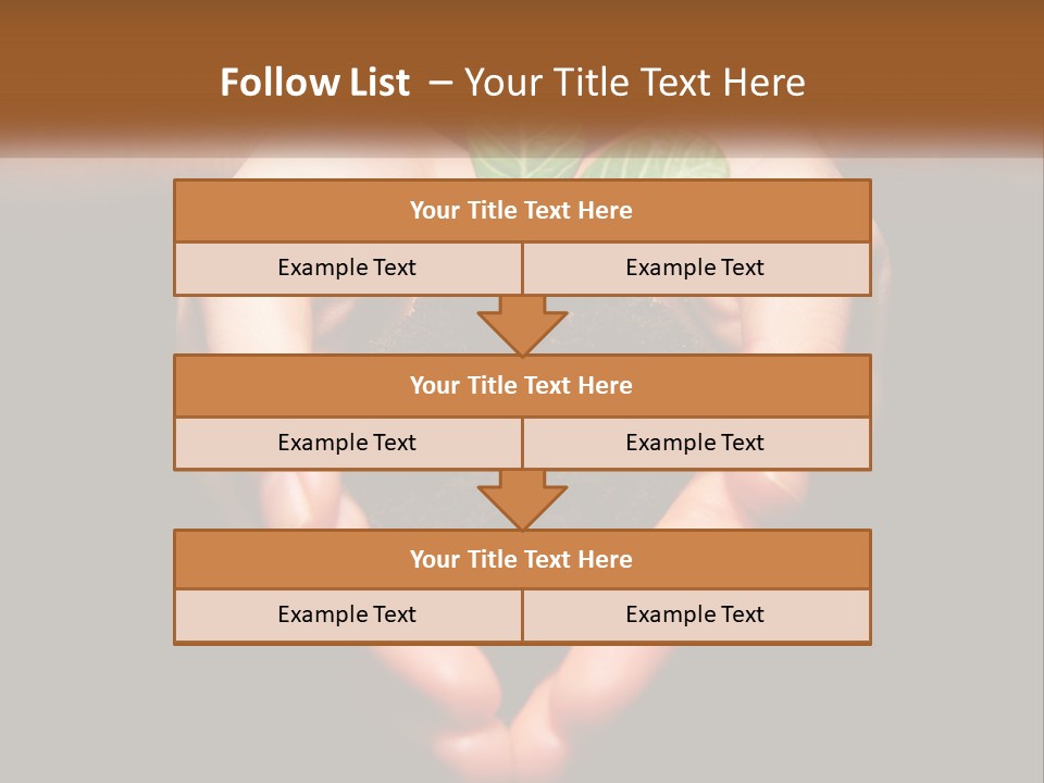 Hand Growing Stem PowerPoint Template