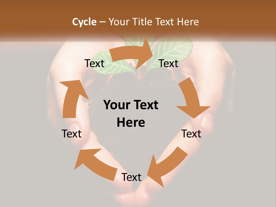 Hand Growing Stem PowerPoint Template