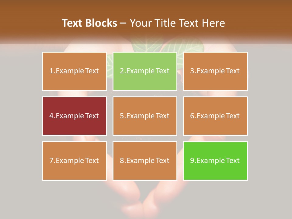 Hand Growing Stem PowerPoint Template