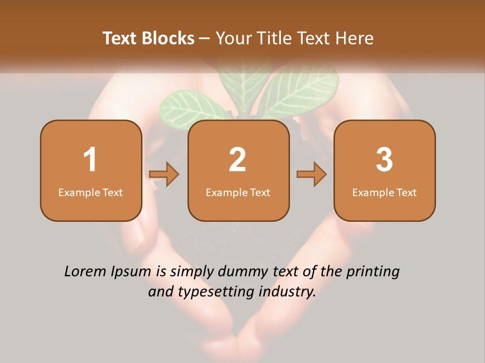 Hand Growing Stem PowerPoint Template