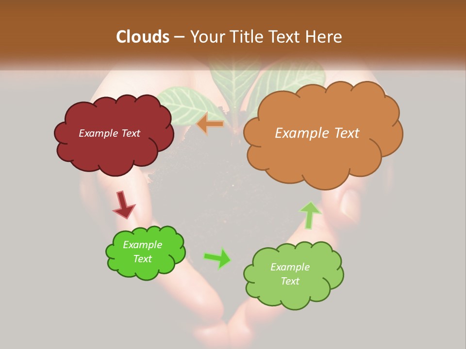 Hand Growing Stem PowerPoint Template