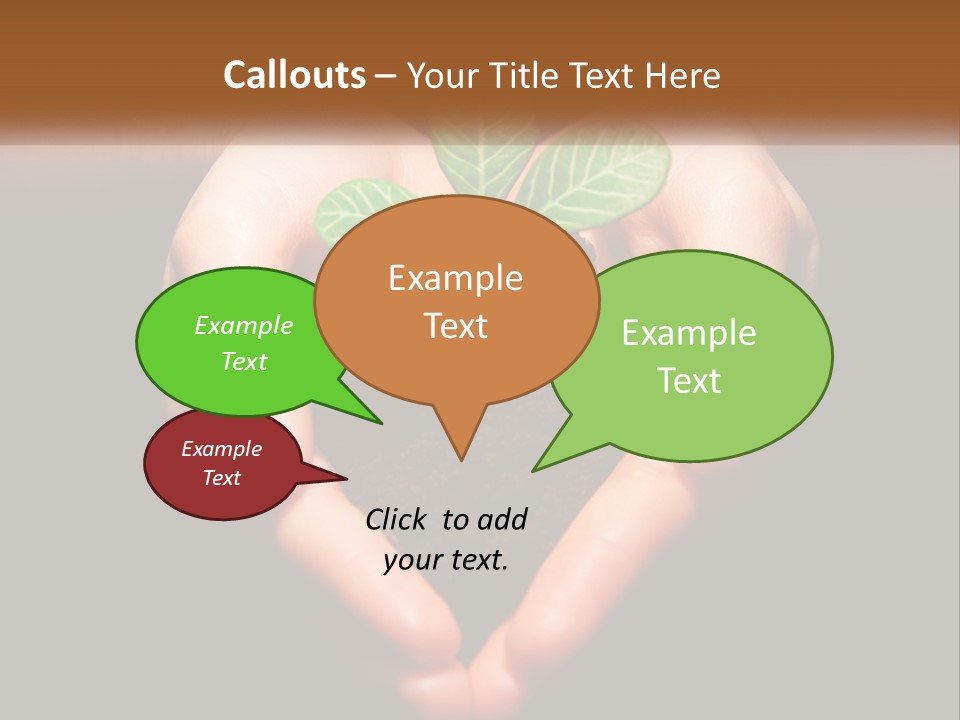Hand Growing Stem PowerPoint Template