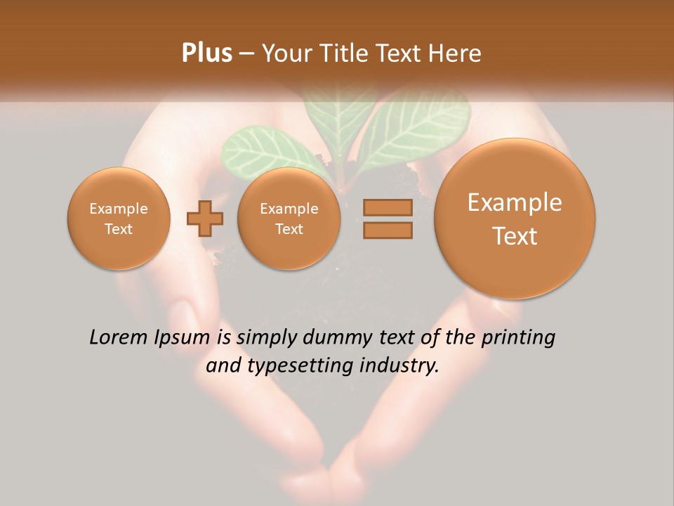 Hand Growing Stem PowerPoint Template