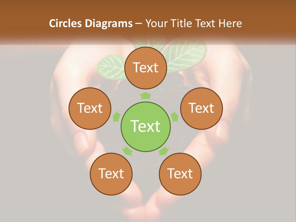 Hand Growing Stem PowerPoint Template