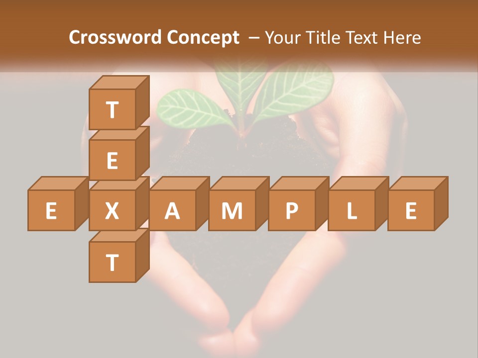 Hand Growing Stem PowerPoint Template