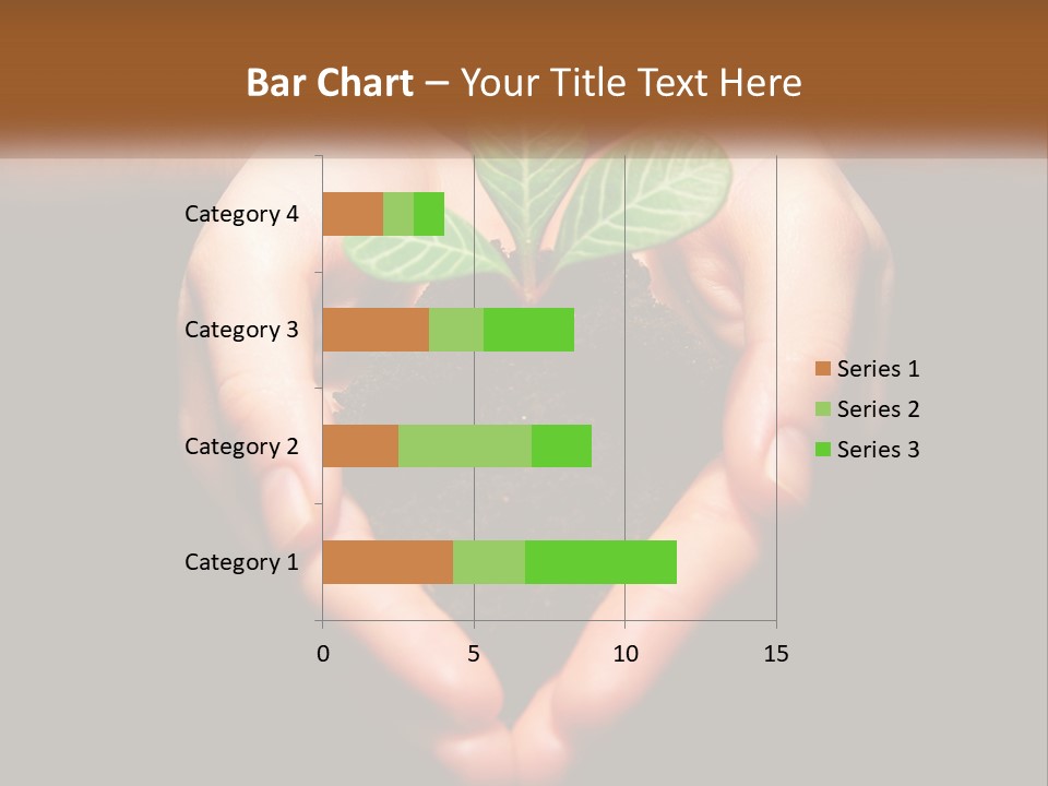 Hand Growing Stem PowerPoint Template