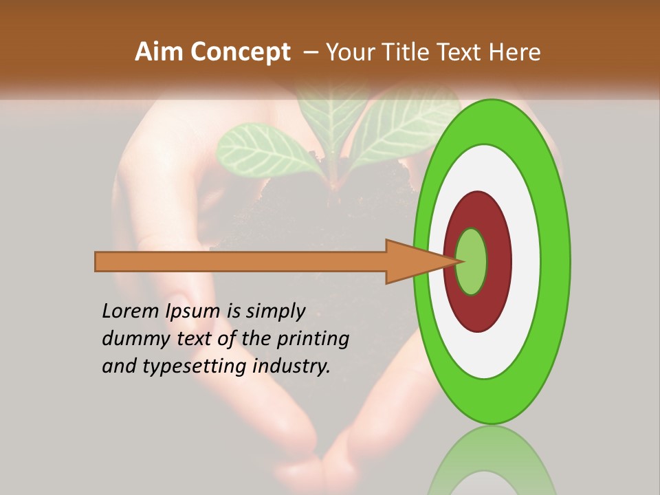 Hand Growing Stem PowerPoint Template