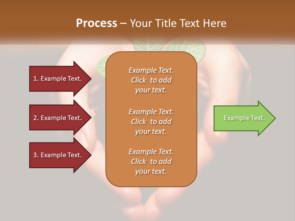 Hand Growing Stem PowerPoint Template