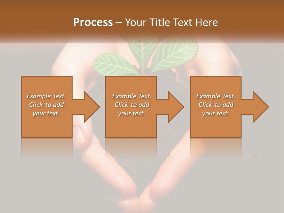 Hand Growing Stem PowerPoint Template