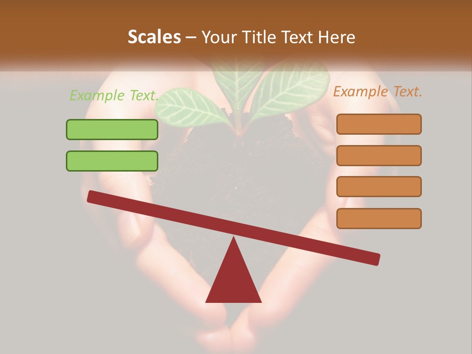 Hand Growing Stem PowerPoint Template