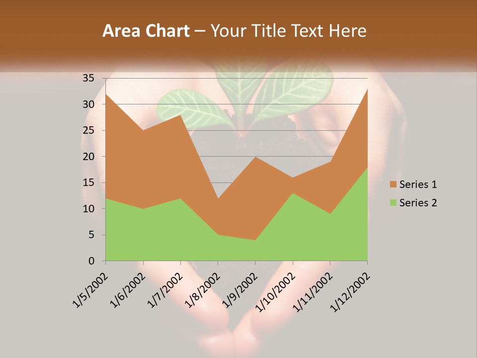 Hand Growing Stem PowerPoint Template