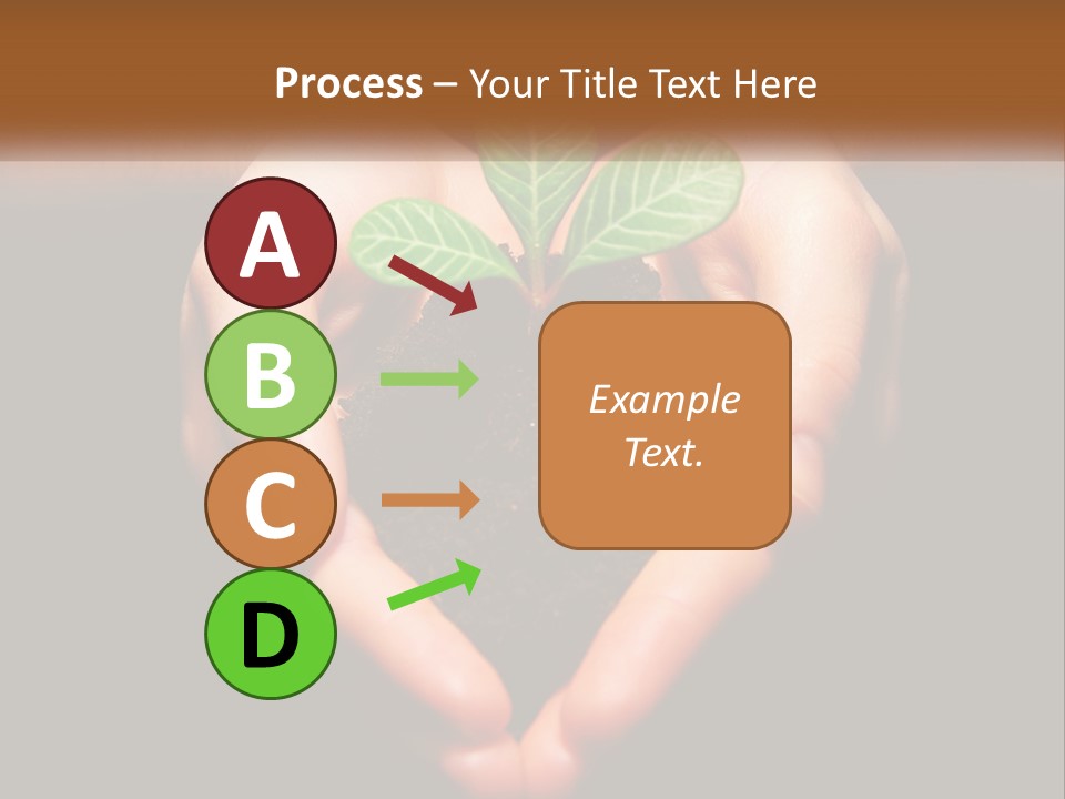 Hand Growing Stem PowerPoint Template