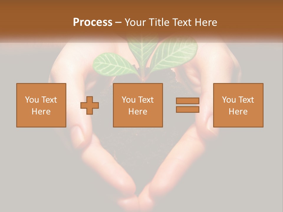 Hand Growing Stem PowerPoint Template