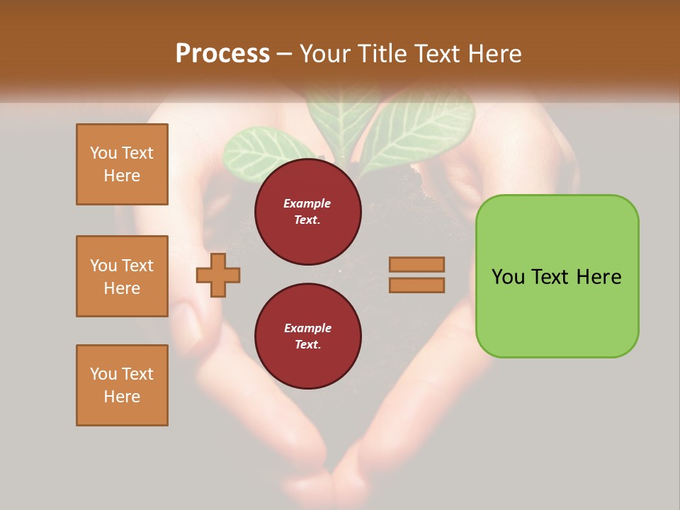 Hand Growing Stem PowerPoint Template