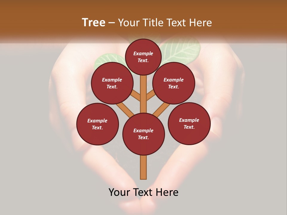 Hand Growing Stem PowerPoint Template