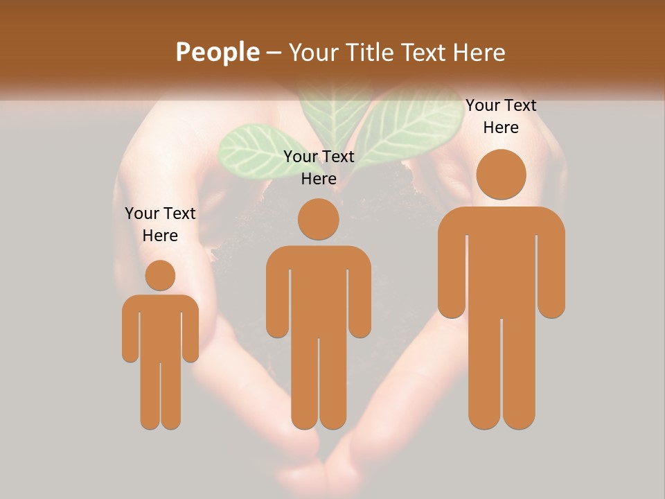 Hand Growing Stem PowerPoint Template