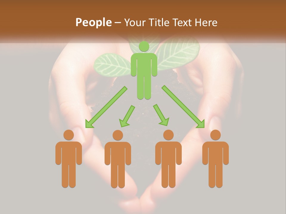 Hand Growing Stem PowerPoint Template