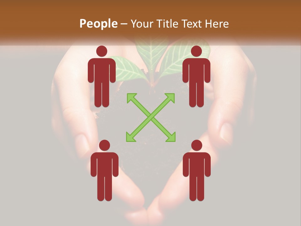 Hand Growing Stem PowerPoint Template