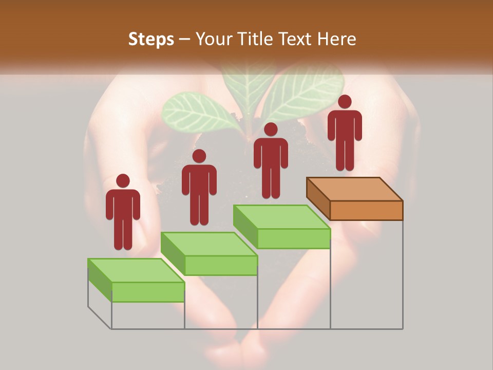 Hand Growing Stem PowerPoint Template