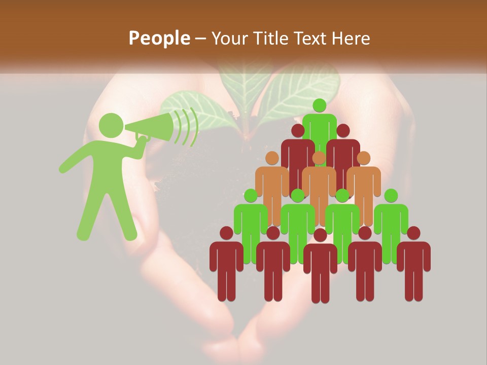 Hand Growing Stem PowerPoint Template