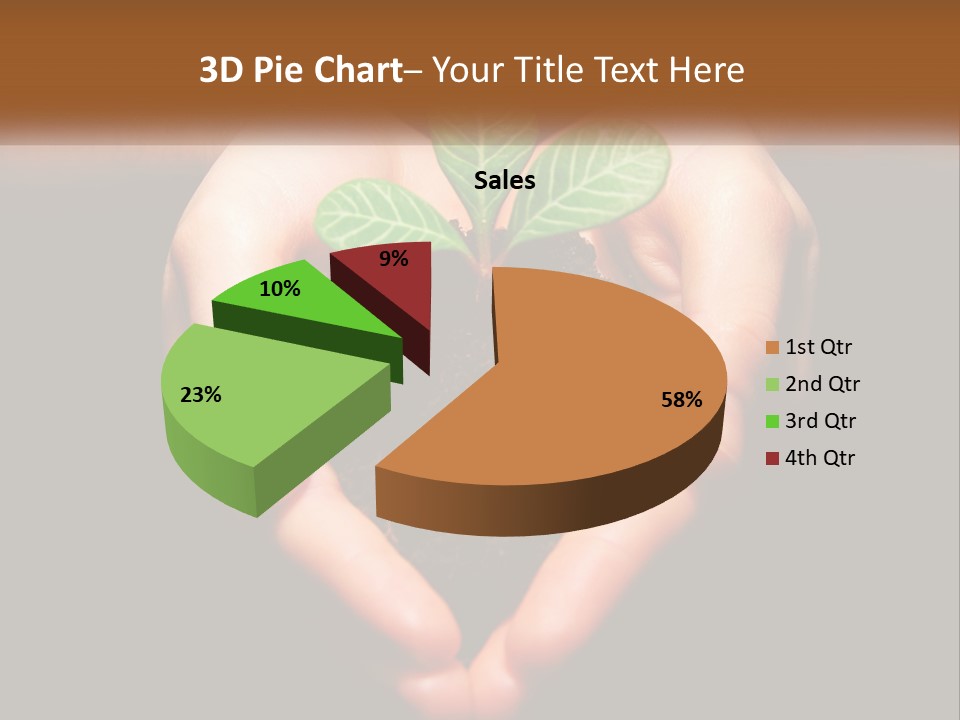Hand Growing Stem PowerPoint Template