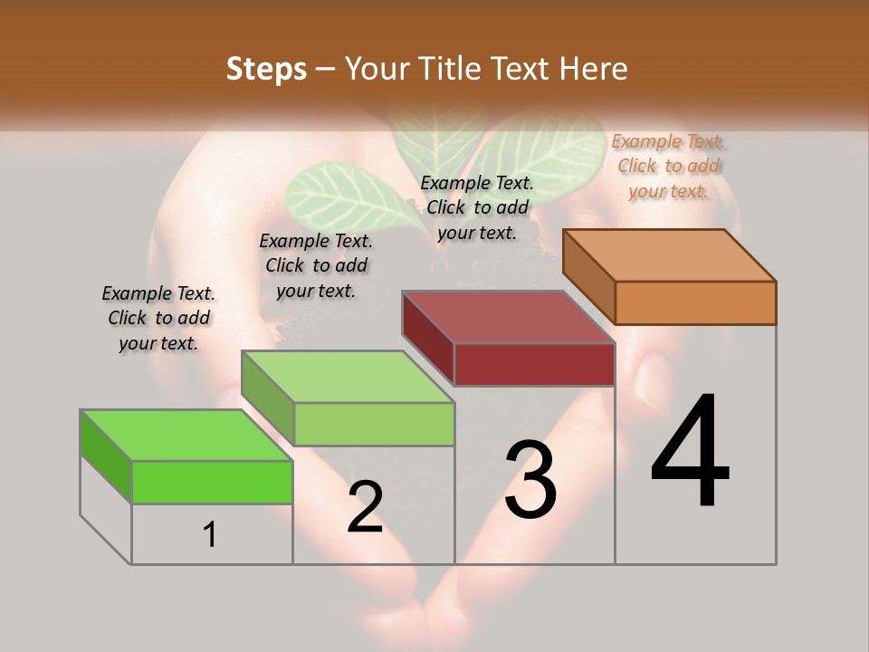 Hand Growing Stem PowerPoint Template