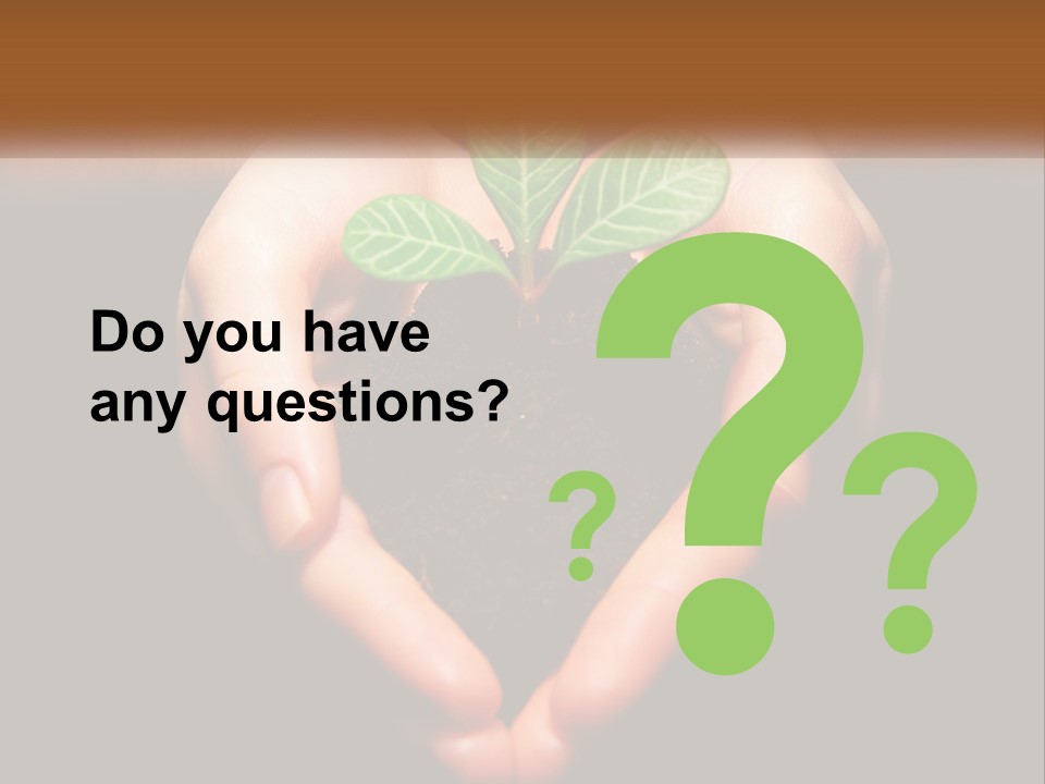 Hand Growing Stem PowerPoint Template