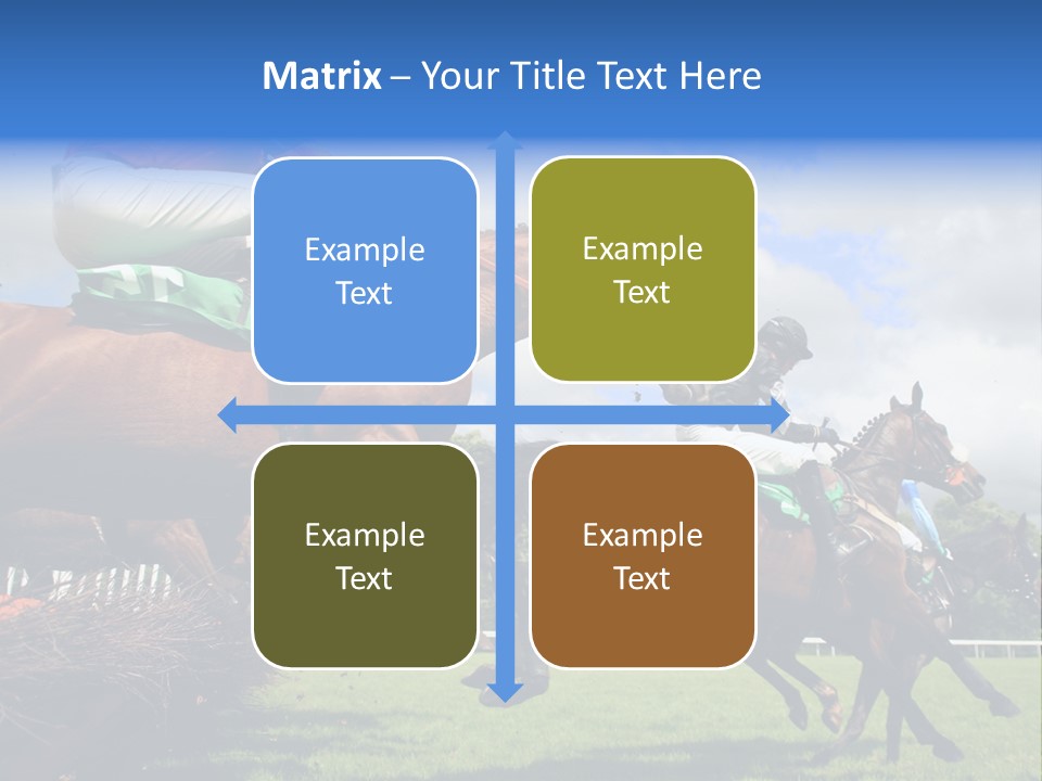 A Group Of People Riding On The Backs Of Brown Horses PowerPoint Template