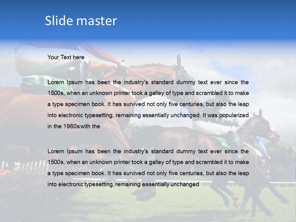 A Group Of People Riding On The Backs Of Brown Horses PowerPoint Template