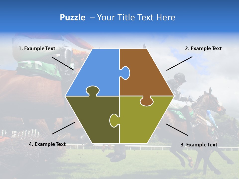 A Group Of People Riding On The Backs Of Brown Horses PowerPoint Template