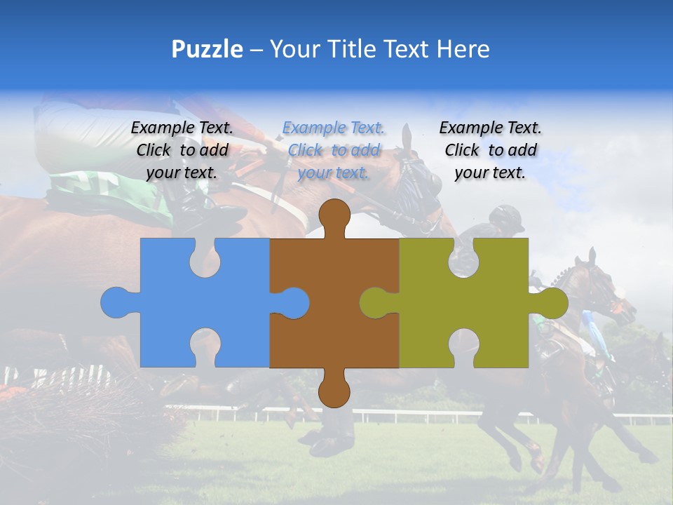 A Group Of People Riding On The Backs Of Brown Horses PowerPoint Template