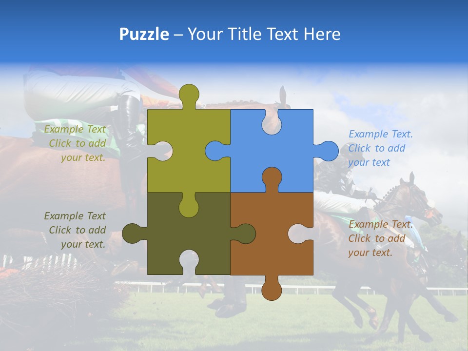 A Group Of People Riding On The Backs Of Brown Horses PowerPoint Template