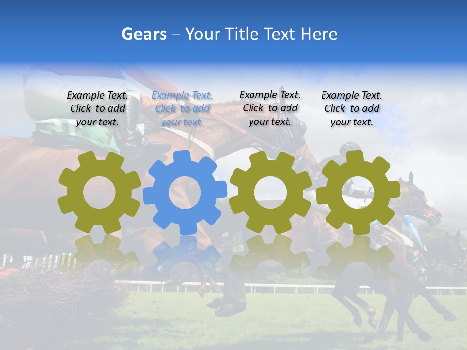 A Group Of People Riding On The Backs Of Brown Horses PowerPoint Template