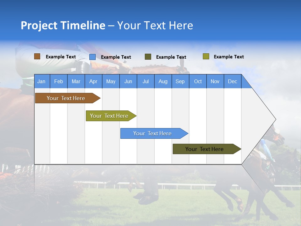 A Group Of People Riding On The Backs Of Brown Horses PowerPoint Template