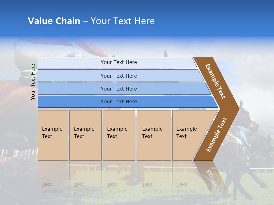 A Group Of People Riding On The Backs Of Brown Horses PowerPoint Template