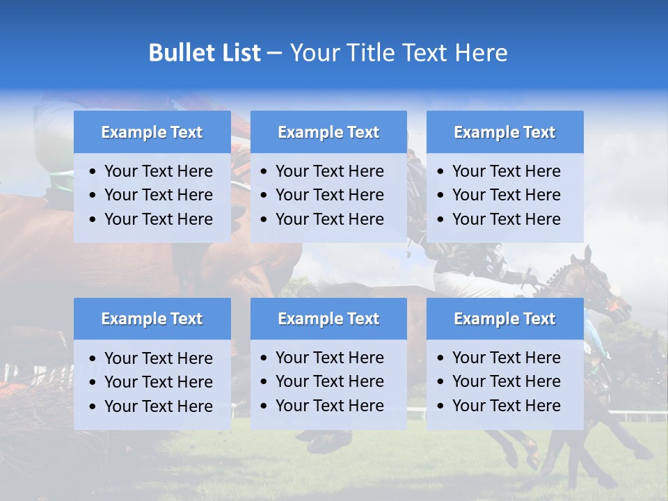 A Group Of People Riding On The Backs Of Brown Horses PowerPoint Template