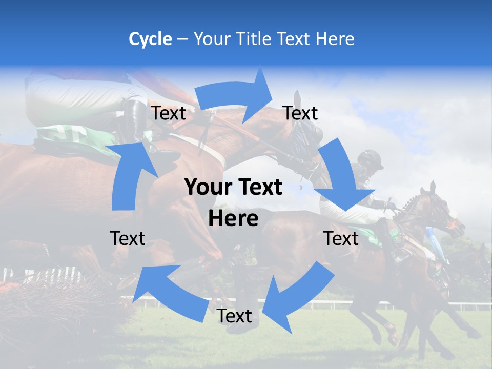 A Group Of People Riding On The Backs Of Brown Horses PowerPoint Template