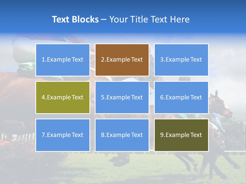 A Group Of People Riding On The Backs Of Brown Horses PowerPoint Template