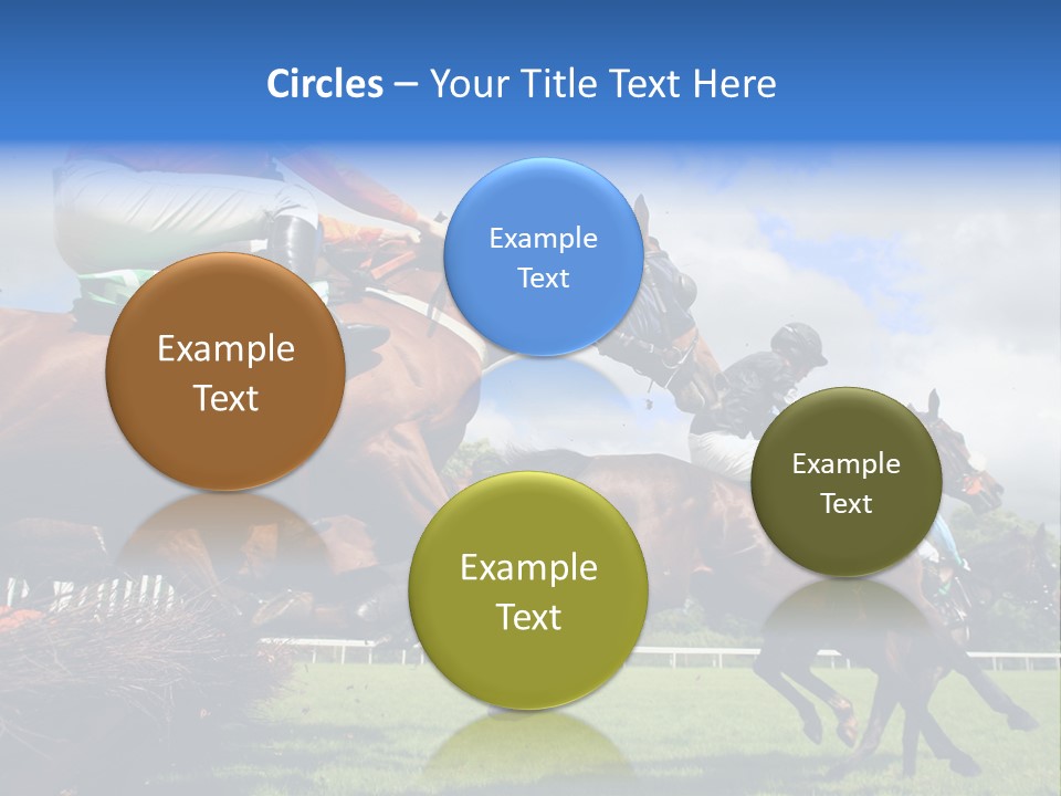 A Group Of People Riding On The Backs Of Brown Horses PowerPoint Template